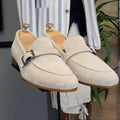 Men Dress Shoes Casual Business Fashion Suede Single Monk loafers