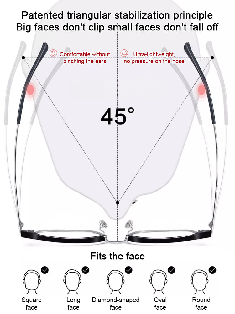 🔥【100-700° Intelligent Focusing】Auto-focus blue light blocking reading glasses.