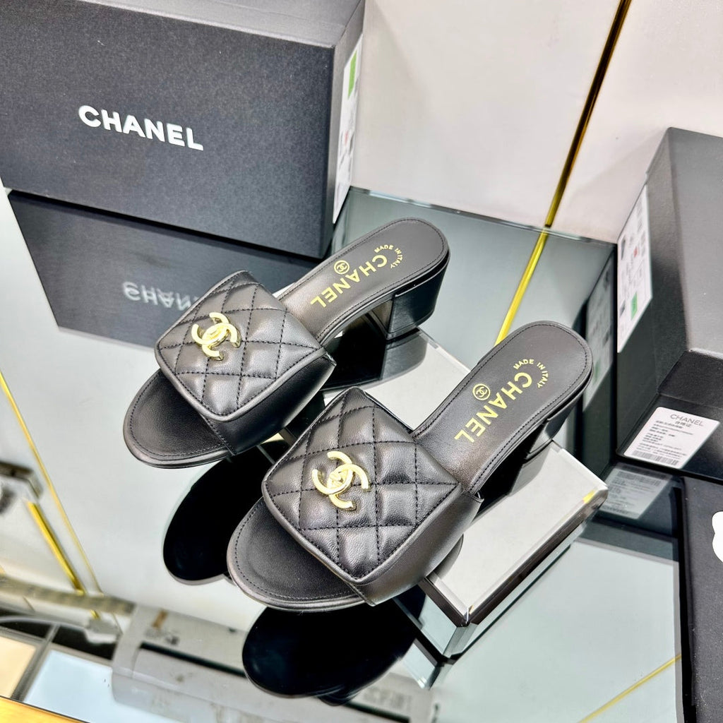 New C Logo Leather Women's ShoesXC052025041402