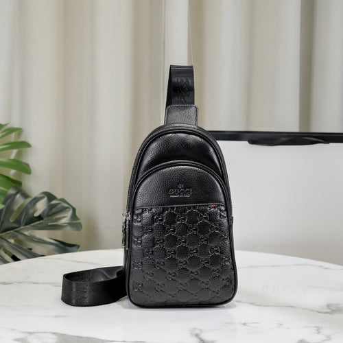 Black Leather New Classic Style G Logo Luxury Bags-PD05202372408