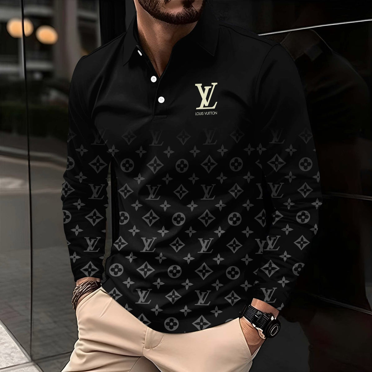 Premium V Polo Long Sleeve 3D0425101701