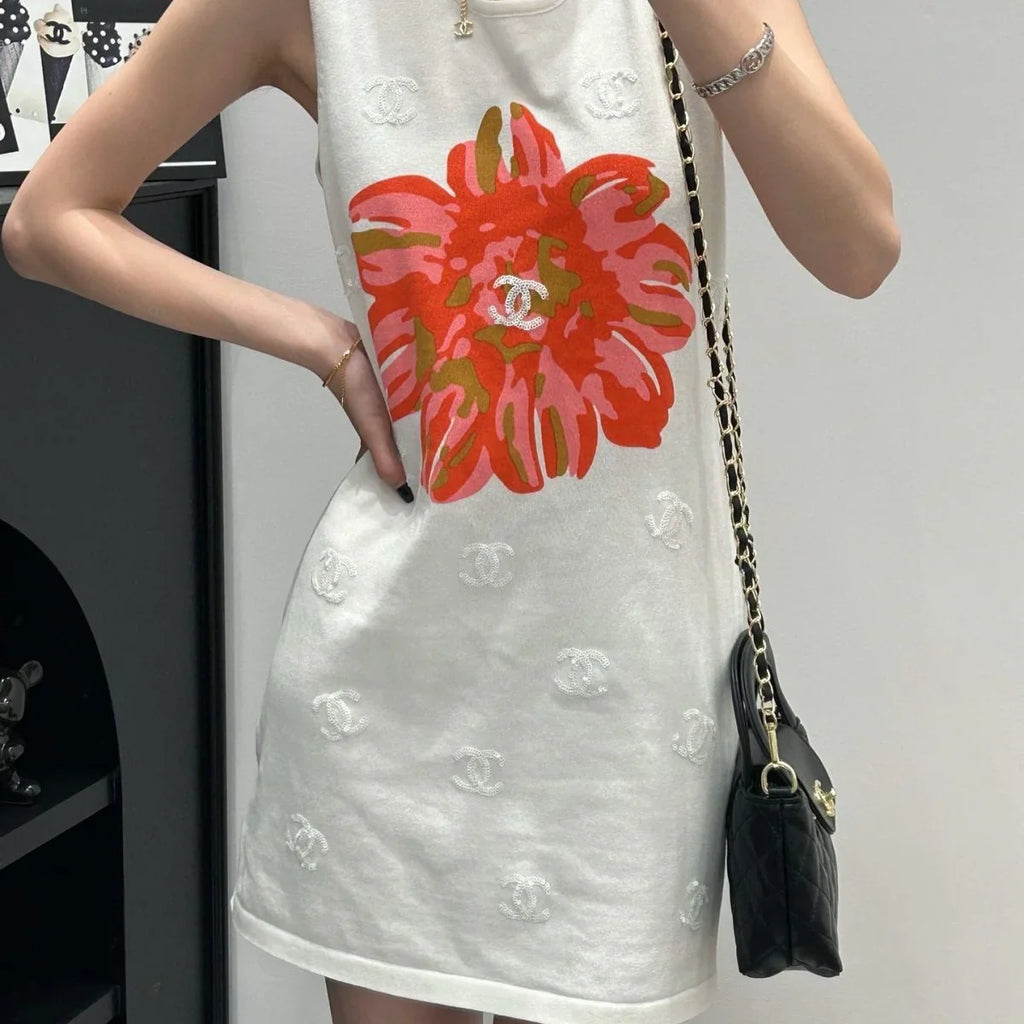 New Fashion Versatile Knitted Vest Skirt 1024041701