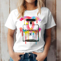 New fashion and versatile printed short sleeves 3D1024053017