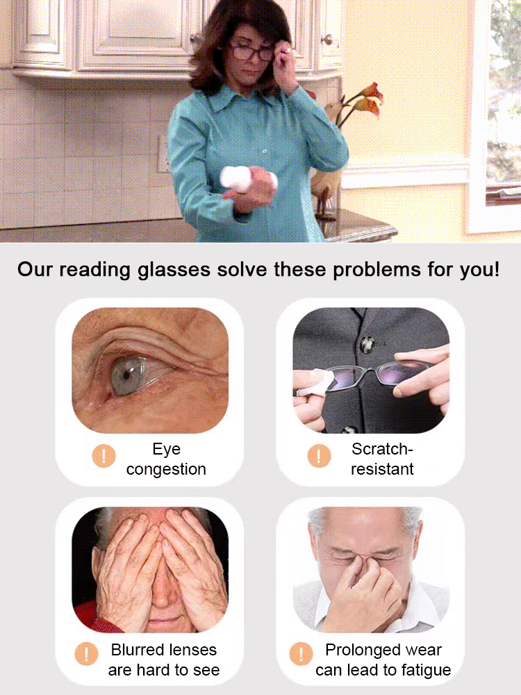🔥Transform Your Vision with Revolutionary Auto-Zoom Glasses【Auto-focus blue light blocking reading glasses】