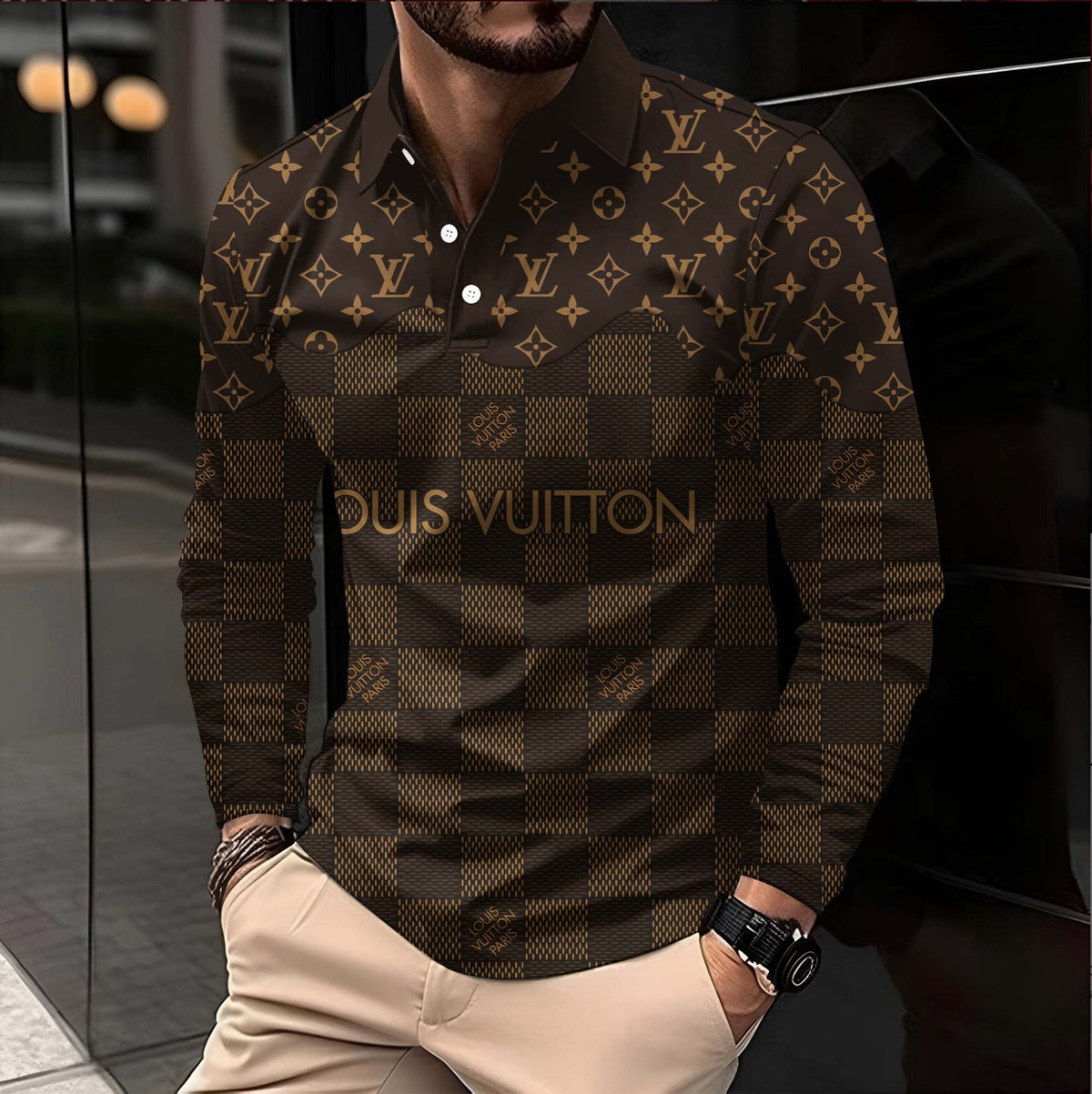 Premium V Polo Long Sleeve 3D0425101701