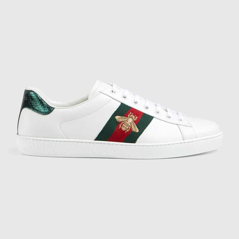 White Classic Style Bea Printed Men's Sneakers