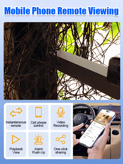 💰No Wi-Fi needed, no wiring required, and 0 monthly fees—ever. 🚀Invisible wireless HD camera.