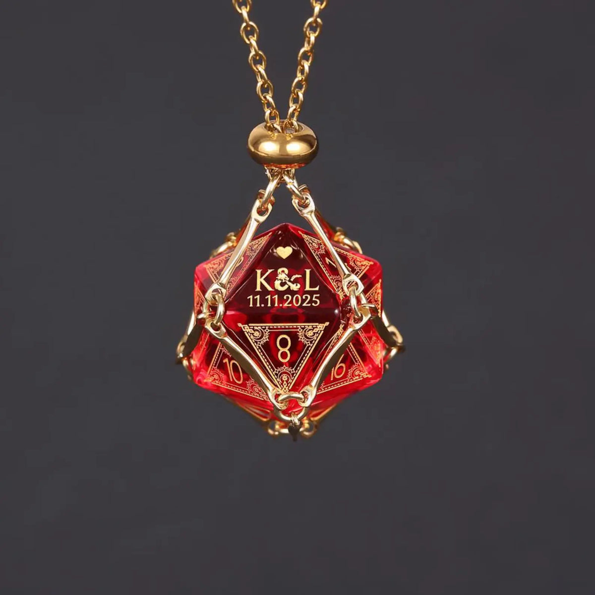 Custom Anniversary D20 Dice – Personalized D&D Gift