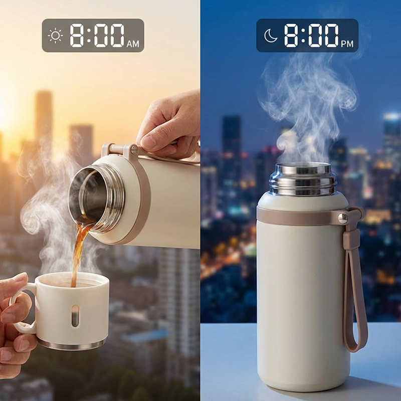 🏆Flash Sale 59% OFF⚡5K+ SOLD! 💥Stainless Steel Vacuum Insulated Bottle with Lidded Cup